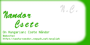 nandor csete business card